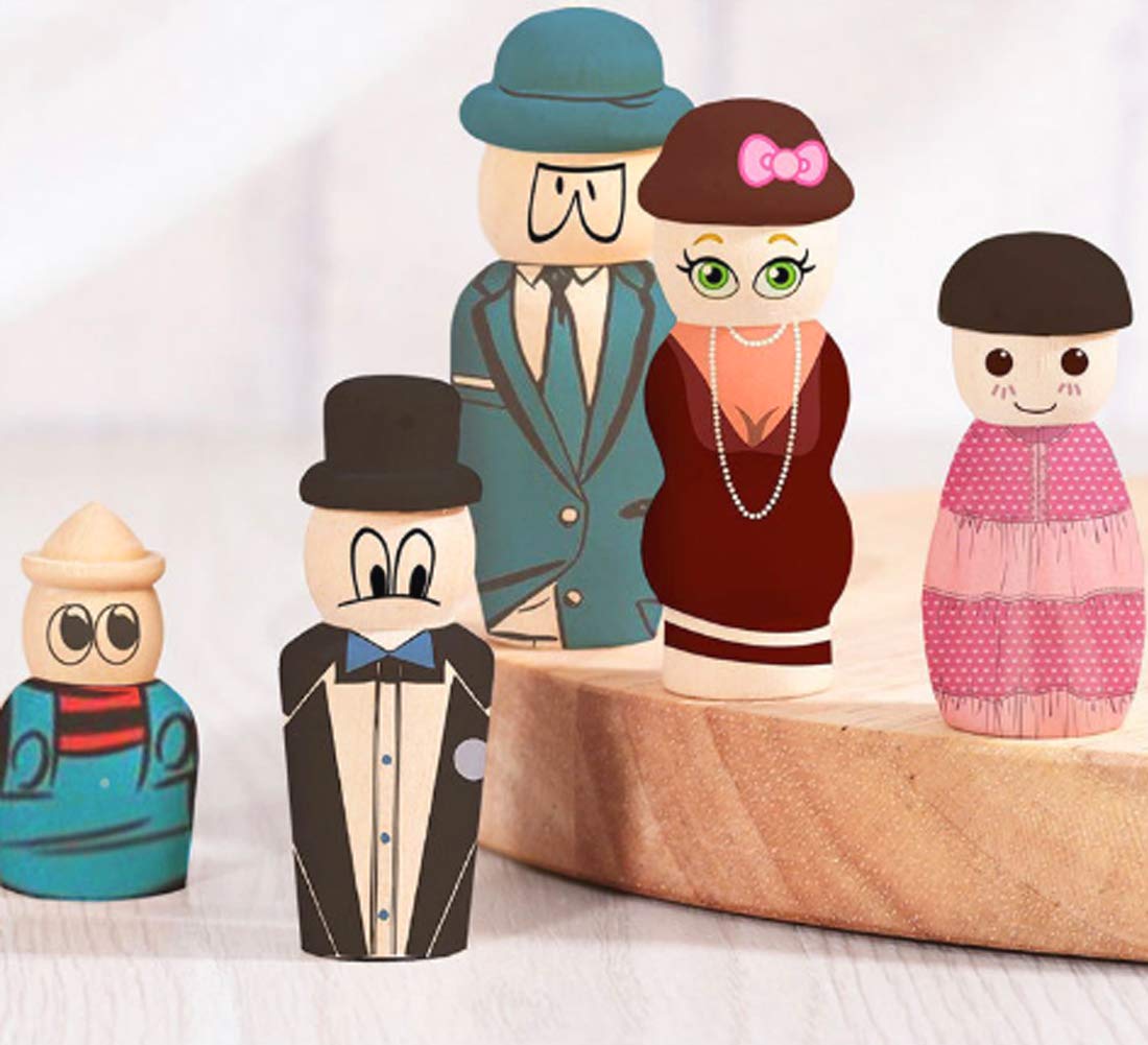 20pcs Peg Doll 55mm Peg Peg People Unfinished Wooden Doll, Decorative 20pcs Peg Doll 55mm Peg Peg People Unfinished Wooden Doll, Decorative