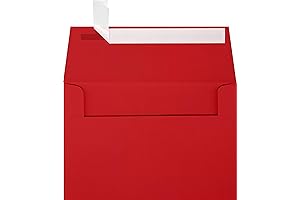 LUXPaper A4 Invitation Envelopes: Red 4x6 Peel and Press