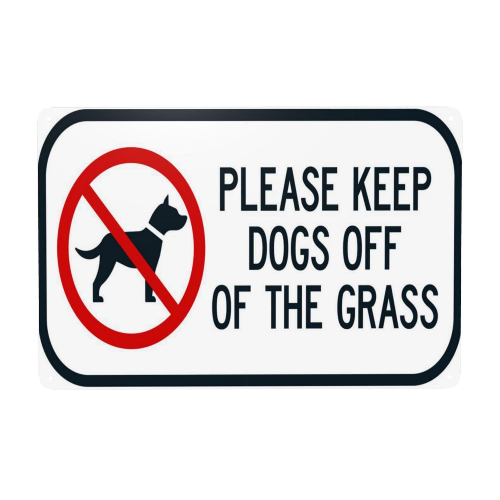 Vintage Metal Tin Sign, Please Keep Dogs Off The Grass Yard Warning Decor, 12x8 Inch