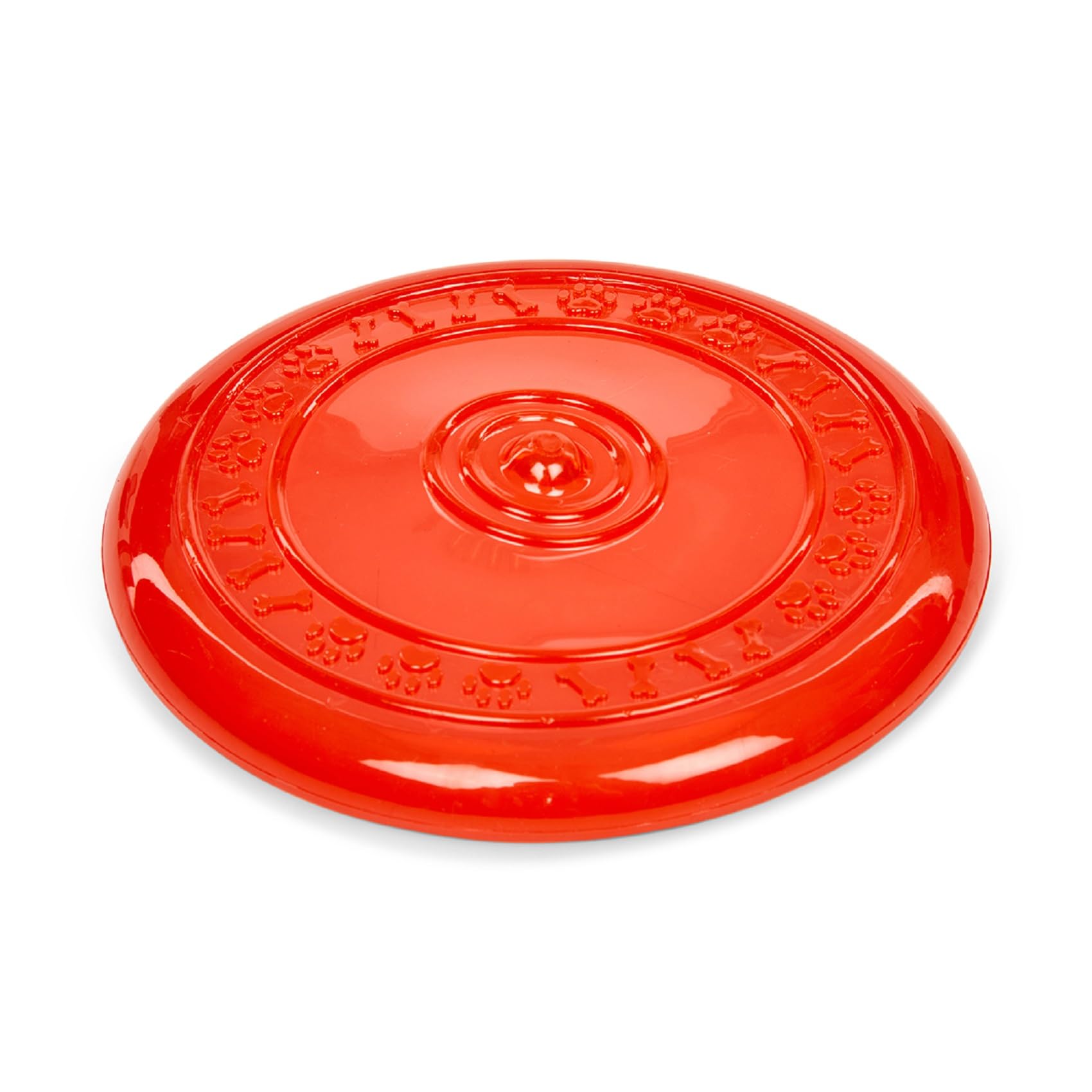 Petface Toyz Rubber Chewable Frisbee Dog Puppy Outdoors Throw Fetch Play Toy (Red)