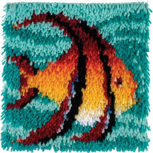 Image of Wonderart 426151C Angel Fish Latch Hook Kit, 12 inch X 12 inch