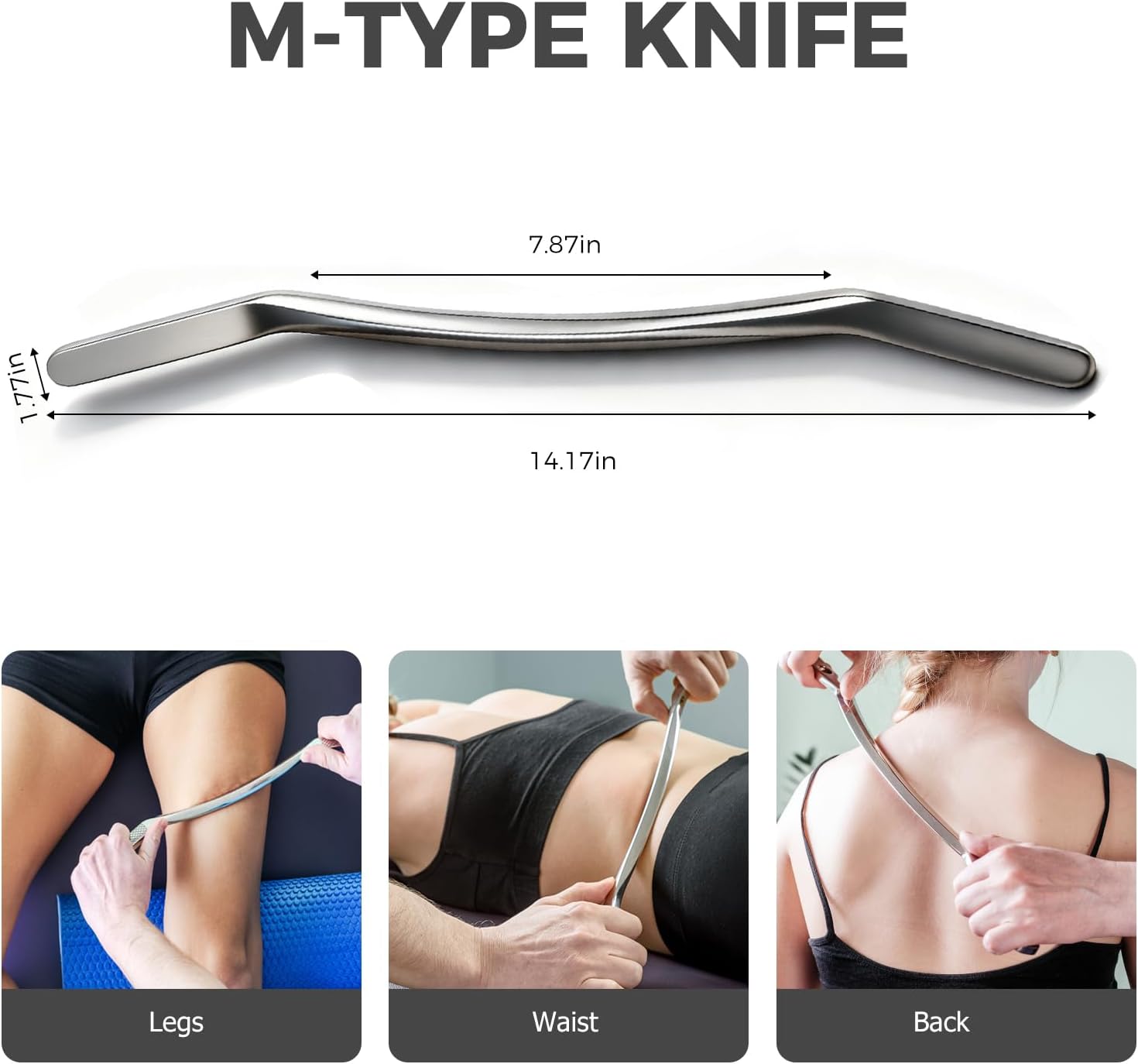 5 in 1 Stainless Steel Muscle Scraper Tools Set,Scraping Massage Tools for Physical Therapy,Derma Edge Massage Tool & GuaSha Massage Scraper Tool,IASTM Tools,Guasha Tool for Body