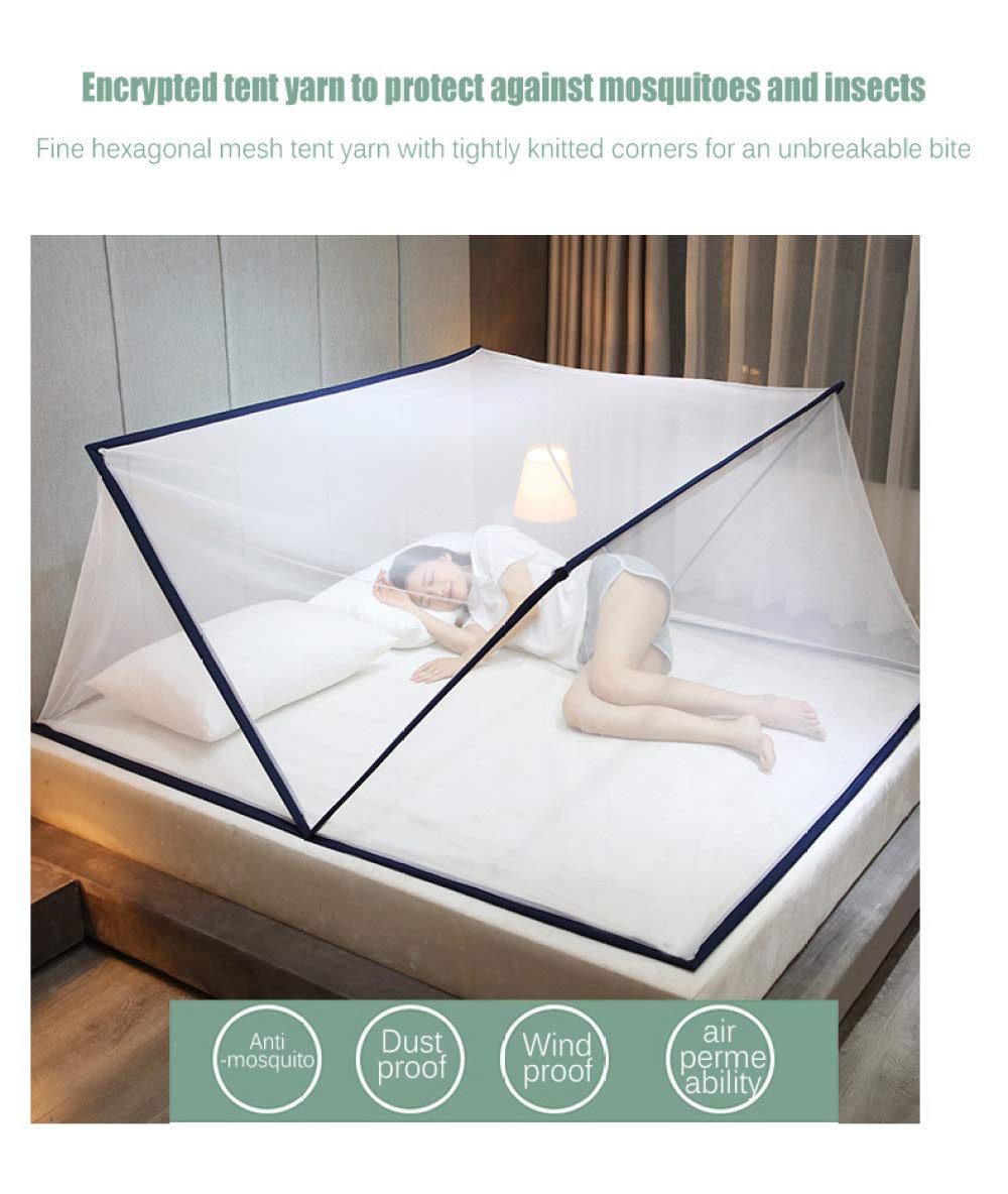 Tente Moustiquaire Pliante pour Lit Couverture Anti-Moustique pour Voyage Adulte, Moustiquaire Extérieure Pliante Portable pour La Maison Et Le Voyage,2,80 * 190 * 80cm