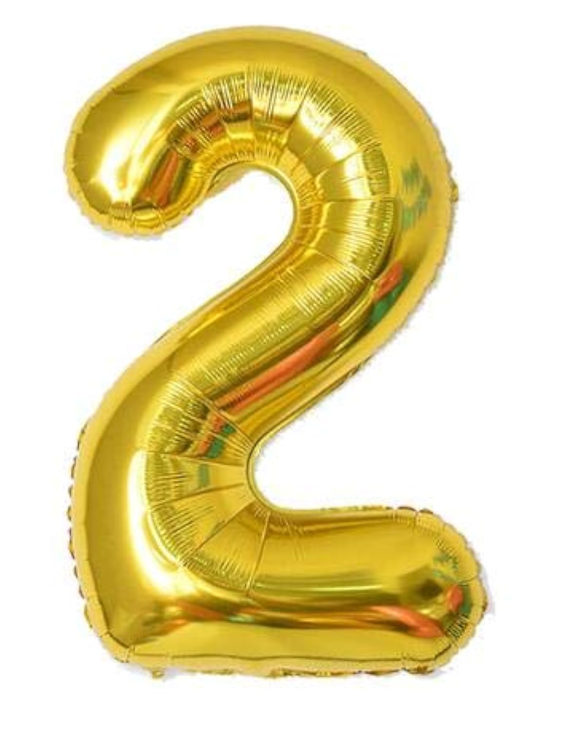 40 Inch Number 2 Balloon Glittering Golden Color Grand Size for Special Occasions and Birthday Wedding Anniversary Decoration Reusable (Number 2)