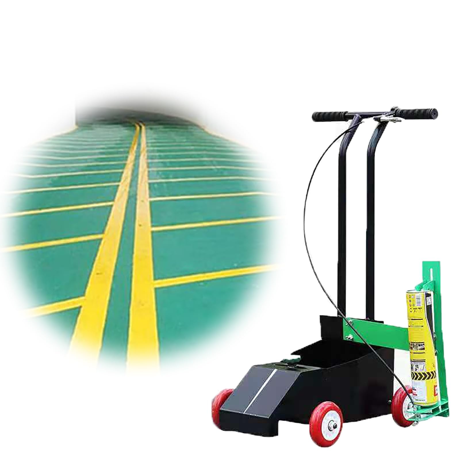Applicateur De Marquage De Lignes - Largeur Réglable De 4 À 20 Cm Avec Flèches Indicatrices, Idéal Pour Les Écoles, Les Terrains De Sport, Les Sols D'Usine, Le Marquage Des Routes Et Des Pelouses.