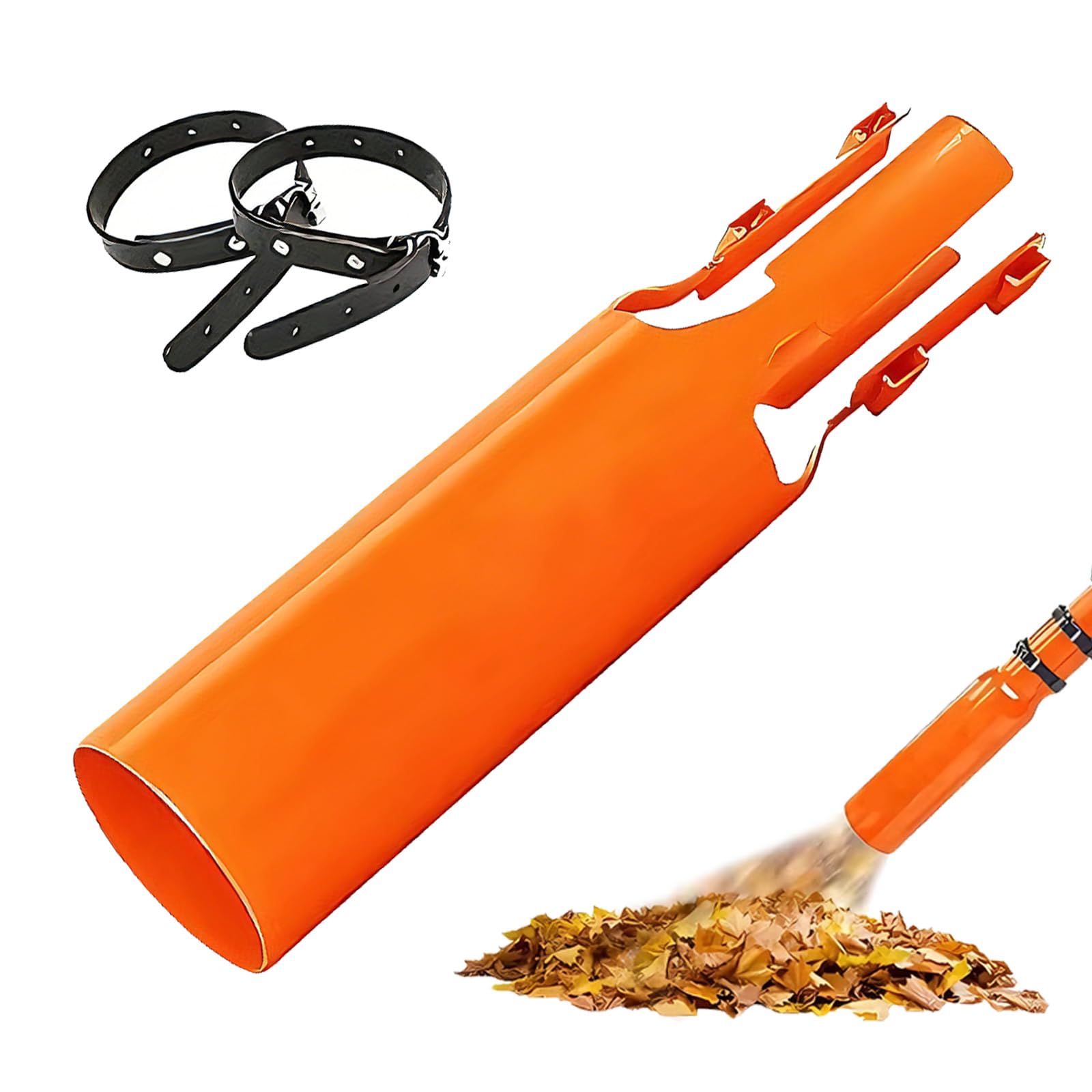 Air Flow Booster for Blower, Leaf Blower Air Booster Turbo Nozzle Extension Boosts Speed Power for Yard and Driveway Cleaning Cyclone 2X Leaf Blower Attachment (Orange)