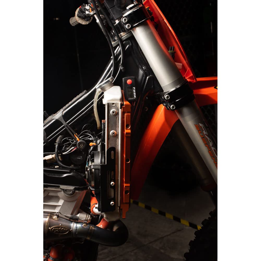 Tusk Digital Radiator Fan Kit For KTM 350 EXC-F (2012-2013) - Panasonic Fan, Adjustable Temp, 130 CFM