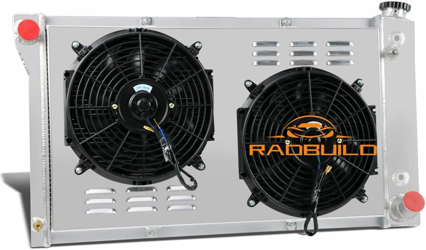 3 Row Aluminum CU369 RR369N Radiator for 1967-1972 Chevy/GMC C10 C20 C30 K10 K20 K30 Pickup Trucks AT/MT V8 GAS Performance Engine Cooling Radiators Shroud 2x12" Fans Thermostat Relay Kit