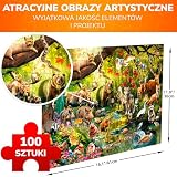 QUOKKA Puzzle 100 Elementów Dla Dzieci - Układanka Solo Od 4 5 6 Lat Dla Dziewczynek I Chłopców - Zabawka Do Nauki O Leśnych Zwierzętach - Zabawka Prezentowa Dla Dziewczynek I Chłopców 7 8 9