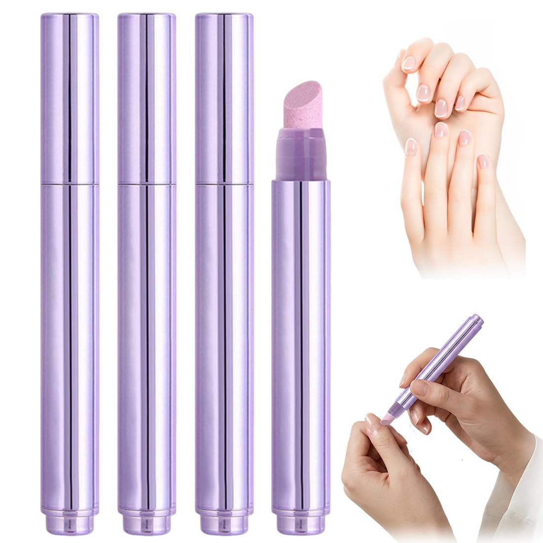 Penna Cuticole Unghie (4 Pezzi) - Nail Care Pen con Olio Idratante, Penna per Cuticole Rimuovi e Nutre, Cura Mani e Unghie Fragili