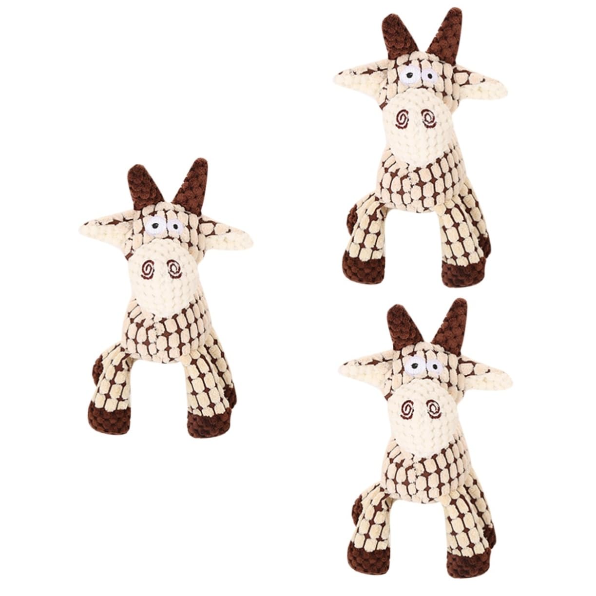 SUPVOX 3 Piezas Juguete para Masticar Perros Mascota de Peluche de Juguete cumpleaños Juguete Suave Juguetes para Perros pequeños Juguete Indestructible Burro de Juguete