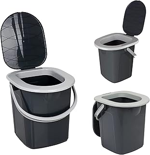 STAR SUPPLIES Large Indoor Outdoor Caravan Picnic Festivals Mobile 22L Lightweight Compact Portable Camping Toilet Seat & Lid