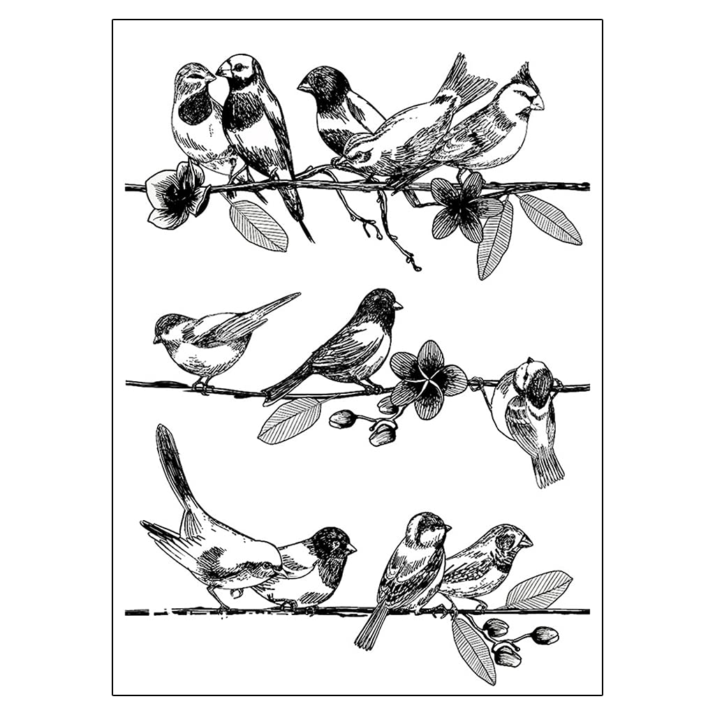 Zfparty Birds Transparent Clear Silicone Stamp/seal For Diy Scrapbooking/photo A