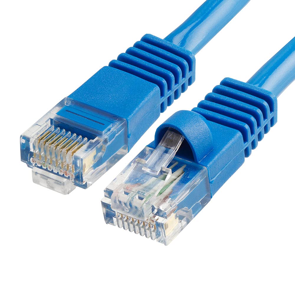 DKURVE® 2 Pack 3 Meter Cat 6 Lan Cable, High Speed Gigabit Internet Network RJ45 Ethernet Patch Cable (Blue)