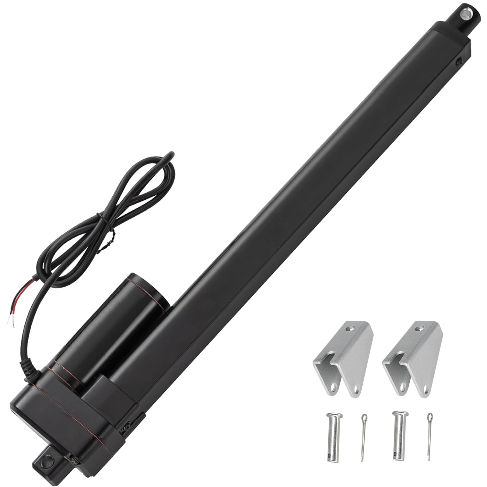 300mm Hub 3000N IP65 Wasserdicht Linearantrieb 24V Linear Actuator Linearmotor 5mm/s Mit Montagebügeln für Lift Coop Tür,Schrank, Fensteröffner, Türöffner, Home Automation