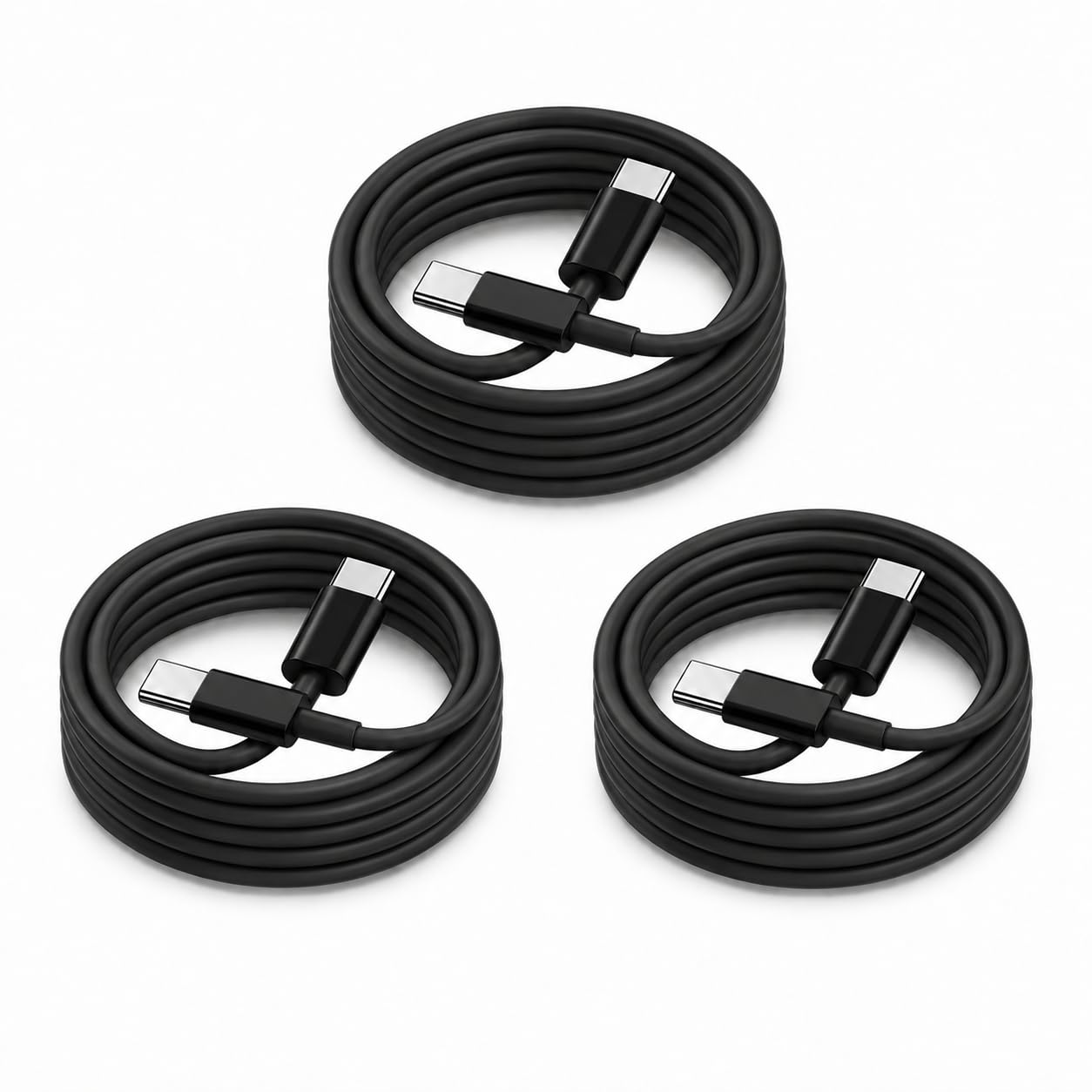 Cavo da USB C a USB C da 60 W, confezione da 3 m, cavo di ricarica rapida per iPhone 17/16/15, Samsung Galaxy S26/S25/S24, MacBook Air/Pro, iPad Pro, resistente cavo di ricarica USB-C con PD 3.0 e