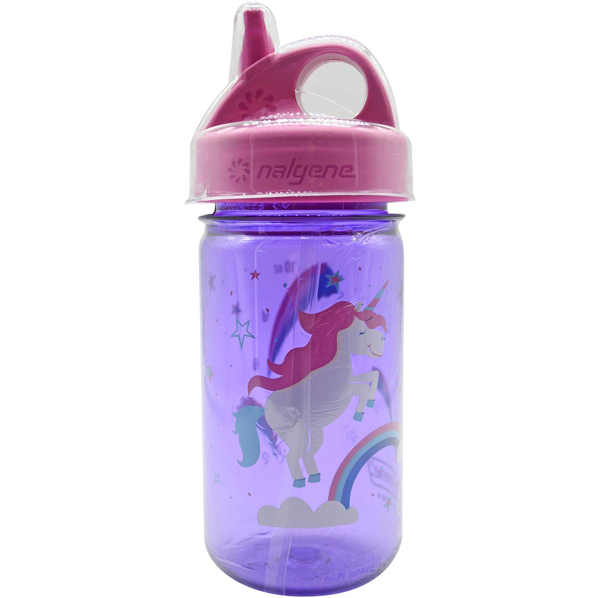Nalgene2182-2912 Grip-n-Gulp w/Cover Unicorn, Purple, One Size
