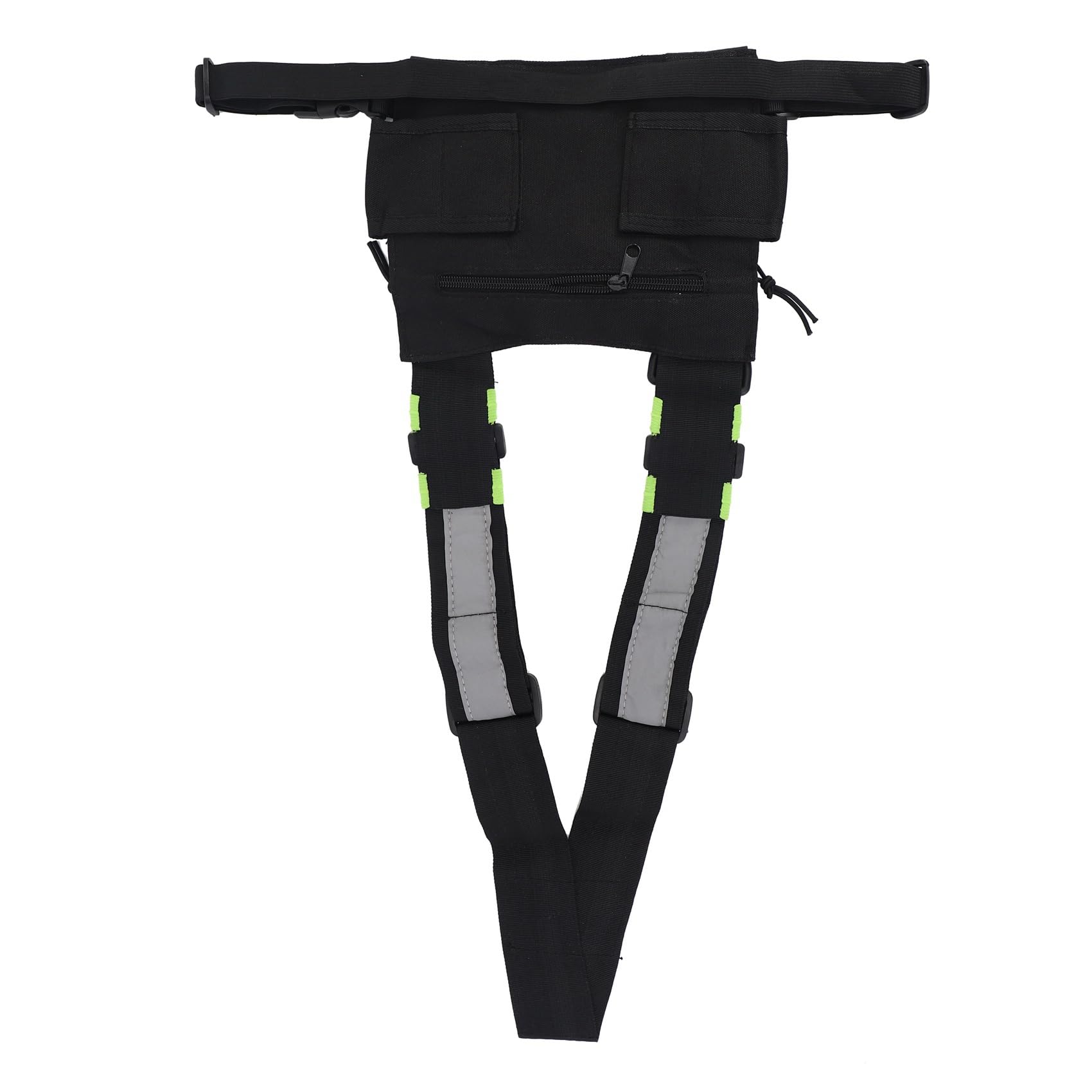 6X Le Radio Pocket Radio Chest Harness Cassa Anteriore Confezione Pouch Vest Caso Rig per 2 Way Radio Walkie Talkie Adatto per UV-5R Nero + Verde