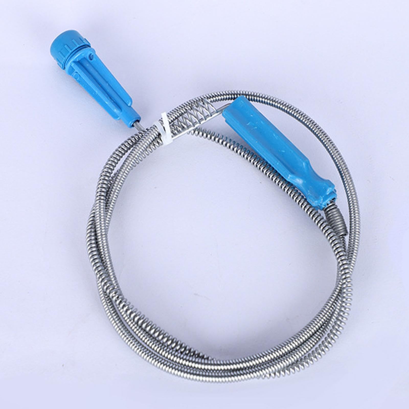 Zanthicia Powerful Drain Cleaner Tool for Sewer Kitchen Sink and Toilet Easy to Removal Tub, Blue, 1.4m