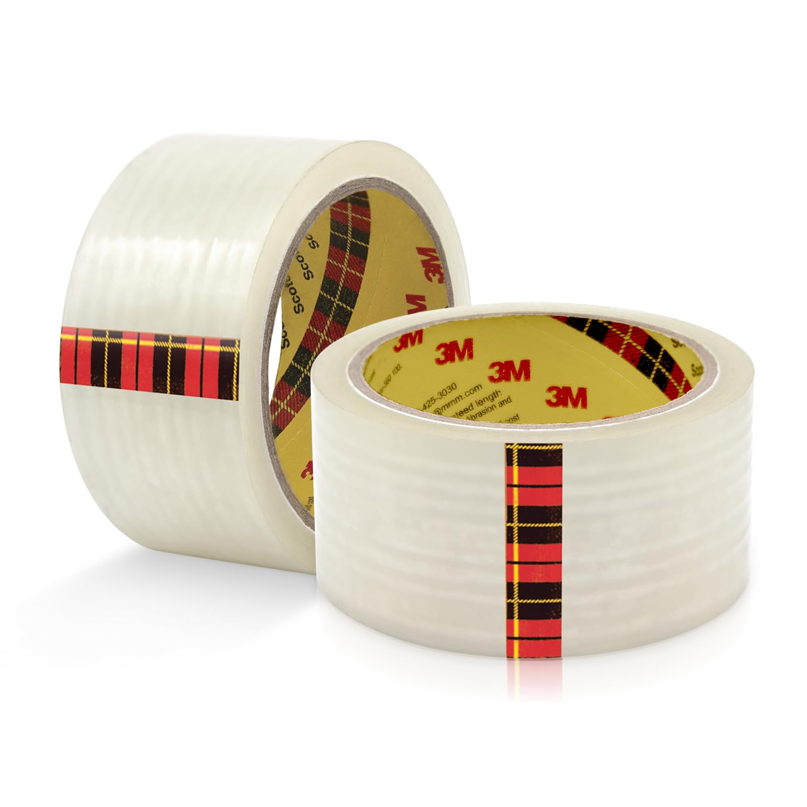 3M Scotch BOPP Packaging Brown and transparent Tape | 48mm x 50 Meter | Pack of 2 | Strong adhesive sealant | for Packaging, Decorating and DIY