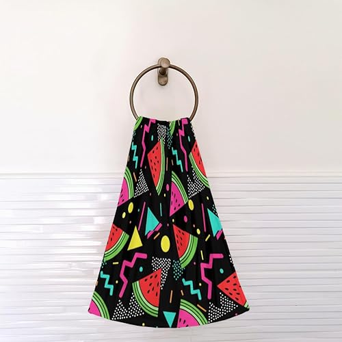 Miniatura 6 de Hand Towels Set of 2 - Watermelon Retro 90s Highly Absorbent Soft Face Bath Shower Towel for Bathroom Kitchen Dorm Hotel Spa Farmhouse Guest Tea -