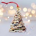 Book Lover Christmas 2025 Gift – Unique Acrylic Decoration for Readers, White Elephant Present for Teen Girls & Women, Holiday Reading Keepsake for Bibliophiles