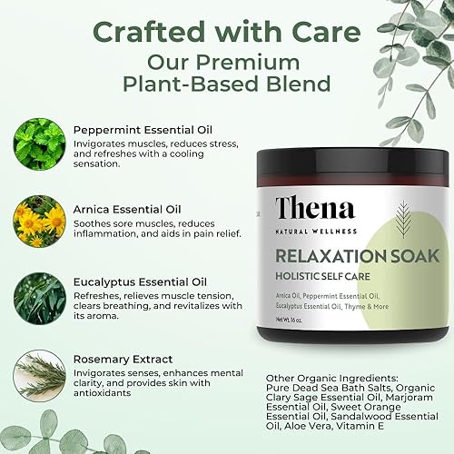 Miniatura 5 de Terapia de baño de relajación orgánica, aceite de árnica relajante de eucalipto, menta, para aliviar el estrés, recuperación muscular,