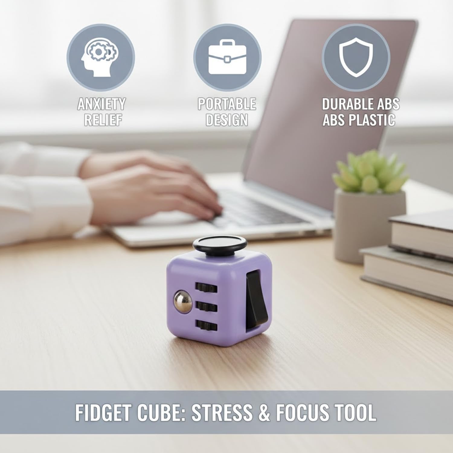 Lotsdonxia Fidget Cube - Multi-functional Stress Relief, 6-Sided Sensory Toy for Focus and Anxiety Management - Image 3
