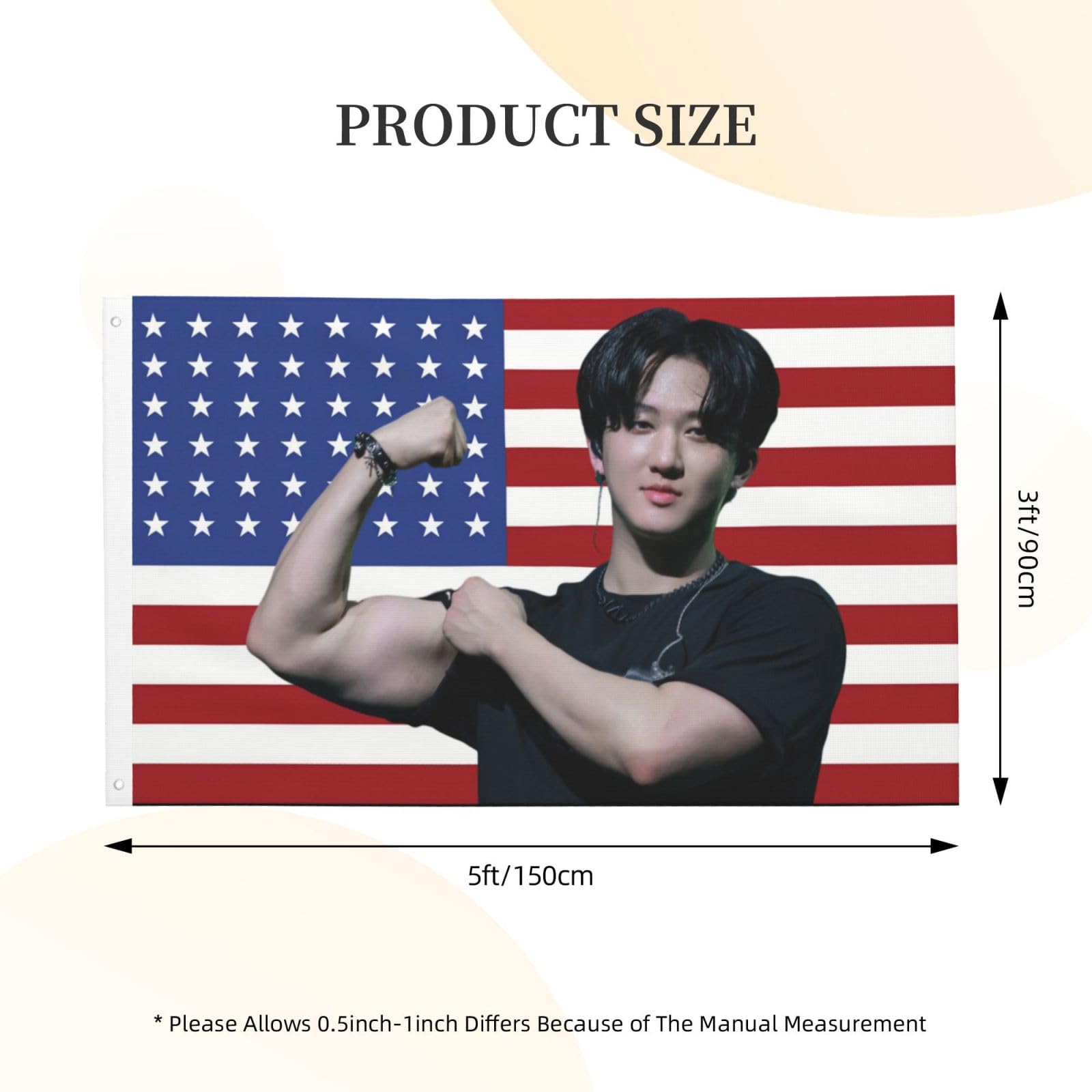 Amazon.com : SKZ Changbin Biceps American Flag 3x5 FT Stray Kids