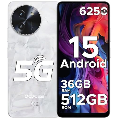 DOOGEE Note 59 Pro+ 5G Android 15 Smartphone 2025, 36GB+512GB/2TB & T8200 Octa-Core (6nm) Mobile Phones, 120Hz 6.75" HD+ Display & 6250mAh, 50MP AI Camera, Face + Finger ID/Widevine L1/NFC/G
