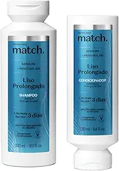 Kit O Boticário Match Liso Prolongado: Shampoo 300ml + Condicionador 250ml - Cabelos Lisos