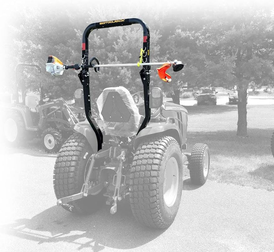 Rollover Bar 3 Point Carryall | Heavy-Duty Tool Holder for Attaching Yard Tools to Tractors | Tractor ROPS Accessories Attachment for Roll Bars Small Than 2"x2" | RopsRackPack