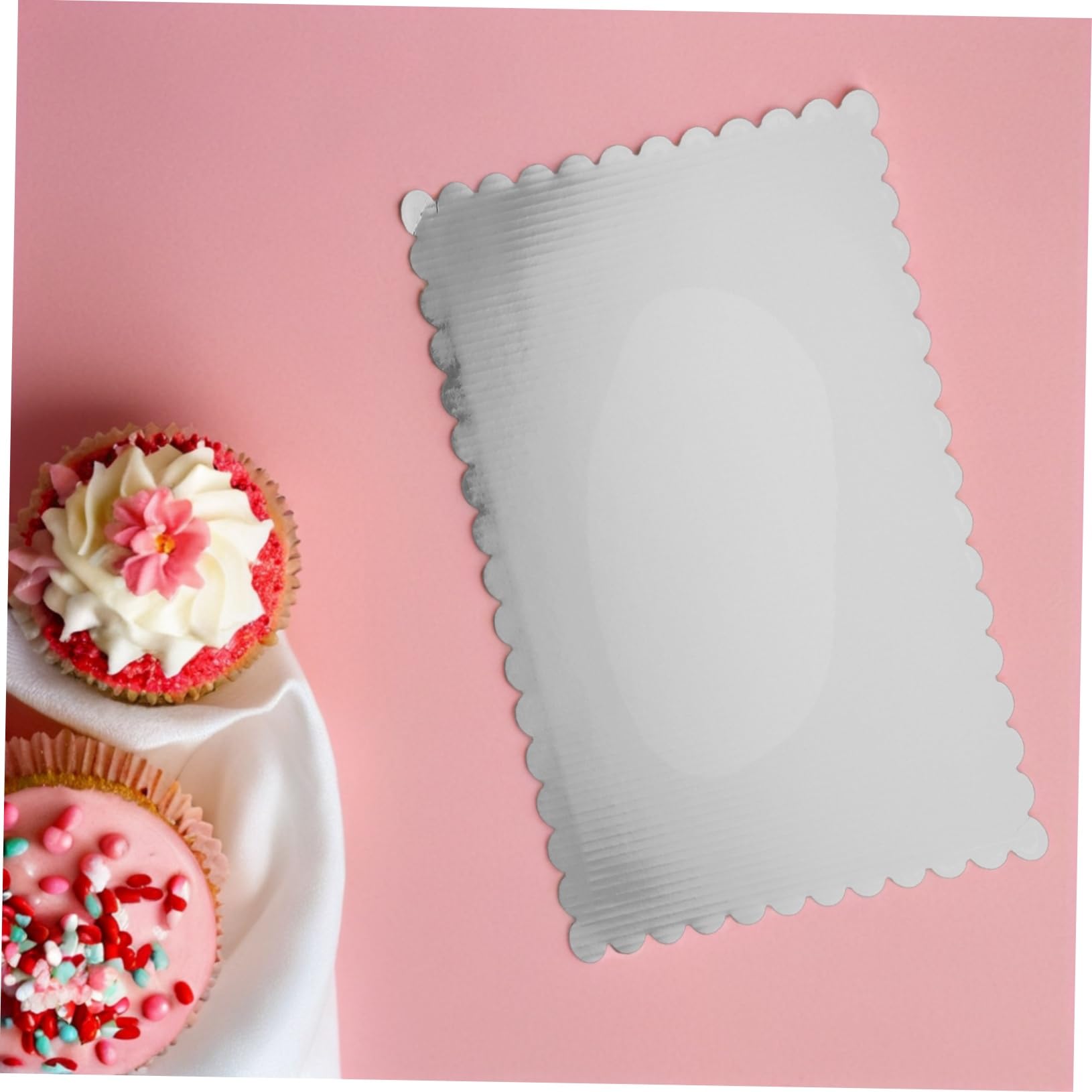 Cabilock 20piezas Bases para Tartas De Cartón Corrugado para Tartas Base Rectangular Antigrasa De Soporte De Cartón Grueso para De Hojaldre Cumpleaños y Repostería