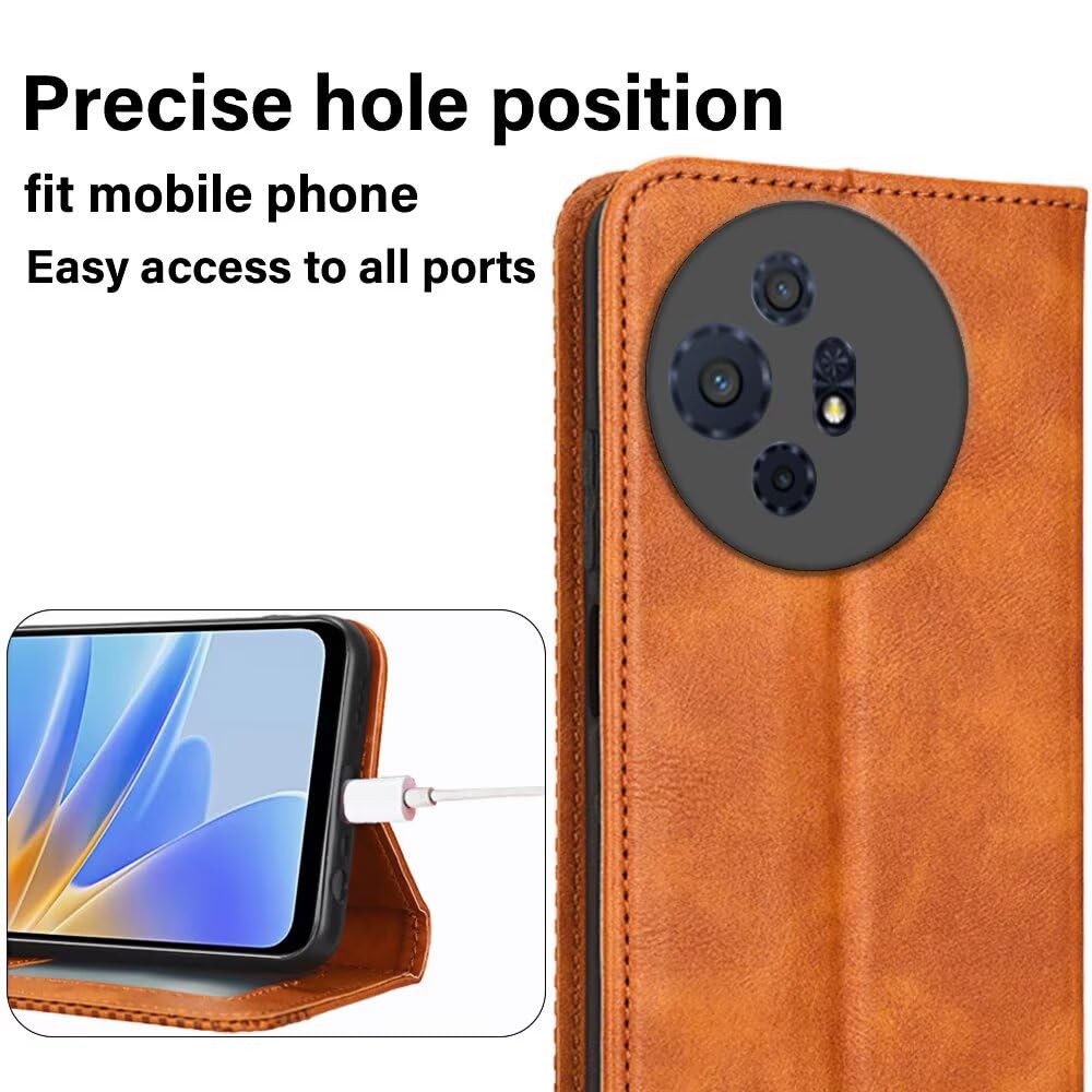 Custodia Portafoglio In Pelle PU Con Finitura Scamosciata Per TCL 50 Pro Nxtpaper 5G, Marrone Chiaro - 5