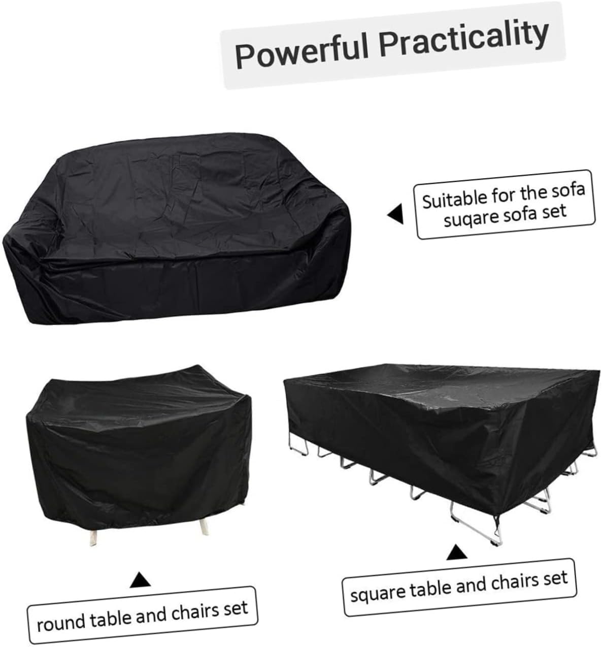 Oxford Cloth Outdoor Furniture Cover Patio Couch Table Protector Heavy Duty for Rattan and Garden Furniture