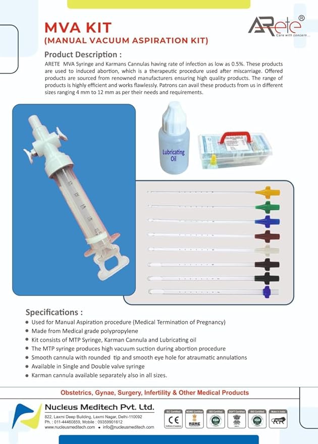 Kit Aspirador Nasal Manual MVA Plástico Transparente miniatura 3
