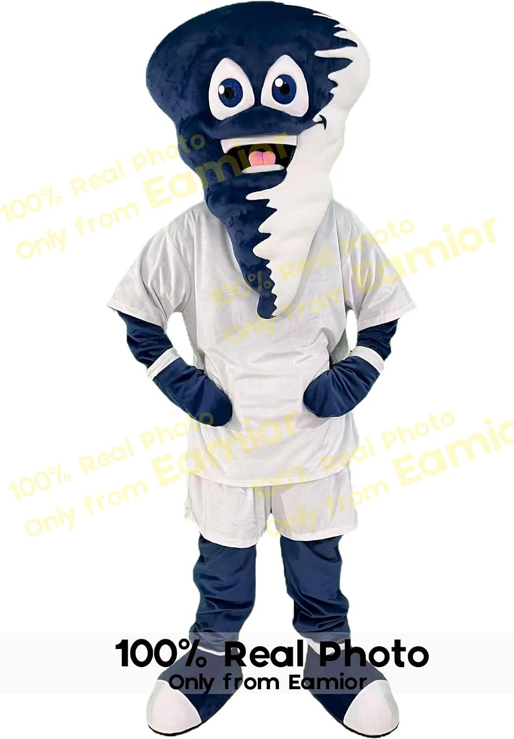 Happy Power Storm Mascot Costume Adult Size for Men & Women with Built-in Fan Inside the Head