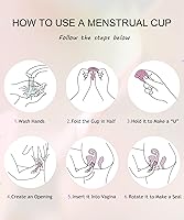 Vista 6 de Copas Menstruales con Copa de Almacenamiento Plegable, Diseño a Prueba de Fugas con Copas de Período de Silicona de Grado Médico Reutilizables