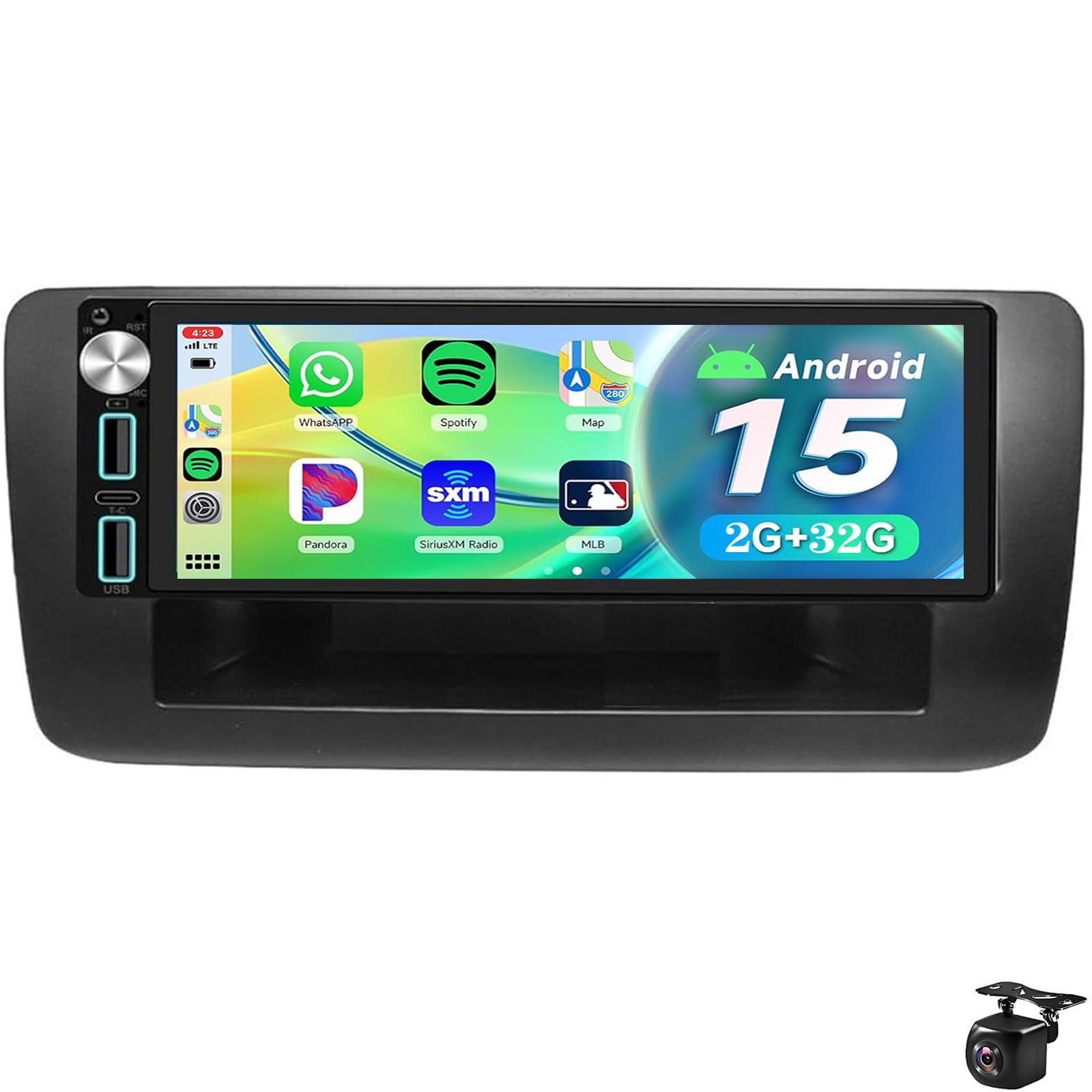 Ciosipul for Q3 A1 8X 8U 2011-2018 Car Radio Wireless CarPlay Android Auto 6.86 Inch IPS TouchScreen WiFi FM/RDS Stereo GPS Navigation Bluetooth 5.0 DSP SWC Rear View Camera(Color:8CORE 6+128G)