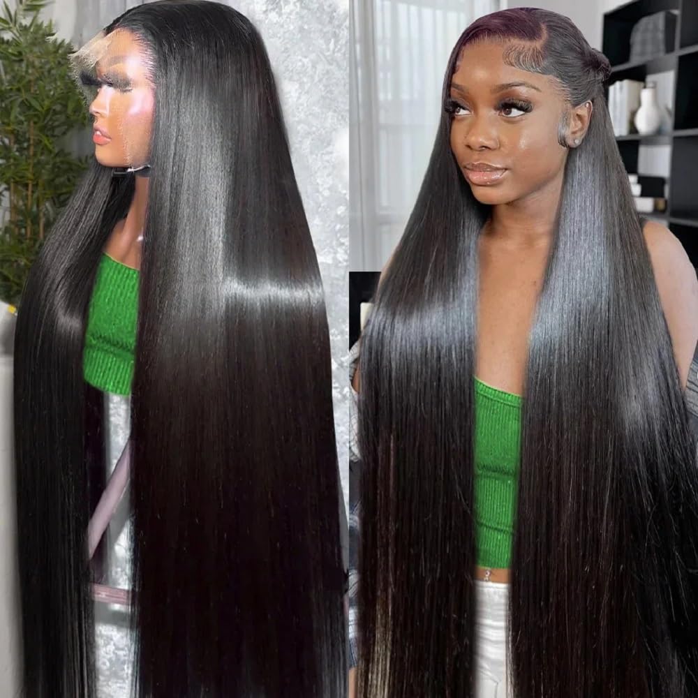 22 Inch Glueless HD Lace Front Wig Brazilian Human Hair 180% Density 13X4 3D Lace Front Human Hair Wigs (22inch, 180% Density  main image 2