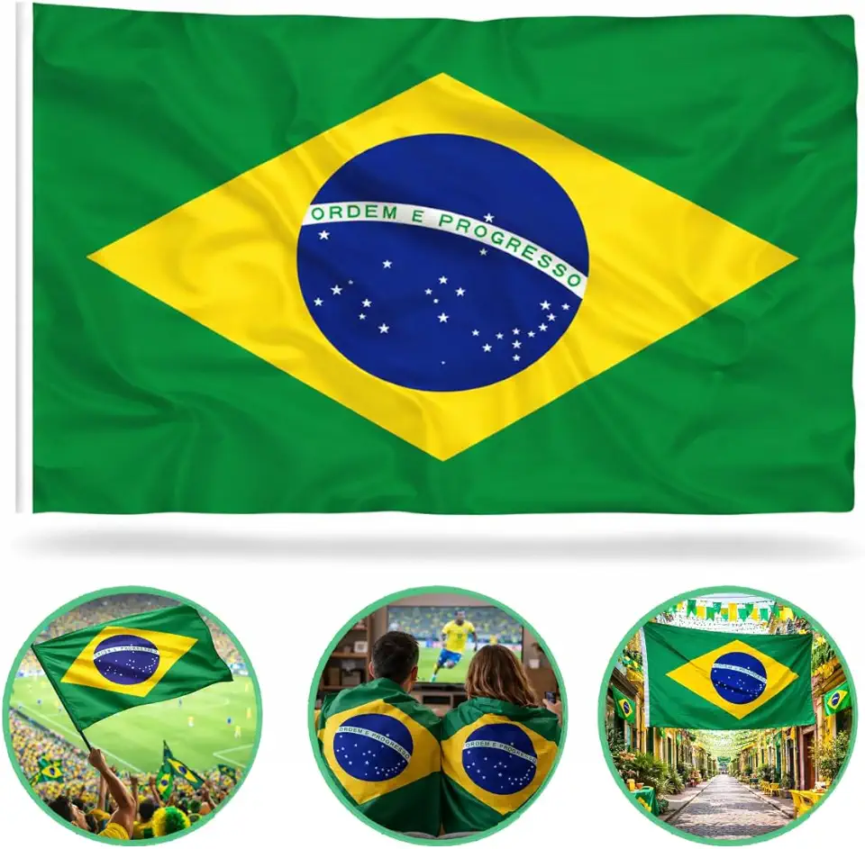 Bandeira Do Brasil Grande Oficial Dupla Face 130x90 Copa Mundo Reforçada Carro Nacional Escolas Jogos Manifestações Cívicas Politicas Eleição Patriota Passeata Cores Intensas Acabamento Premium