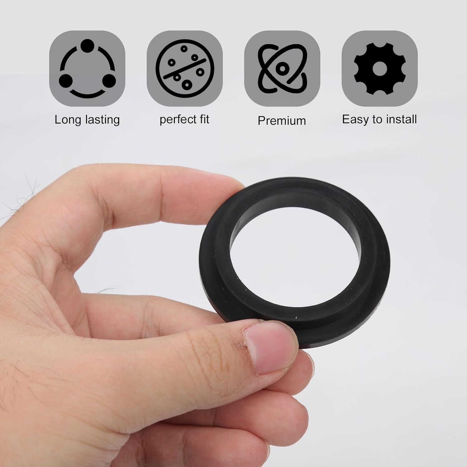 6pcs O Rings Replacement Part for Intex Pool, Rubber Washers for Pool Sand Filter Pump Gasket Seal Replacement Parts Pool Filter Pump Accessories, black