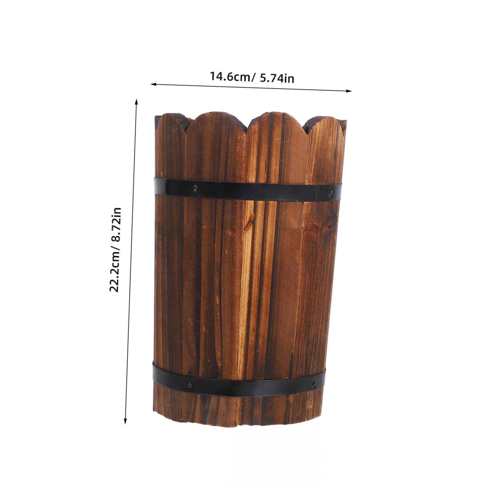 SUPVOX Fioriera Legno Vasi Ovali per Piante Bonsai Fioriera Retro in Legno Vaso per Piante Grasse