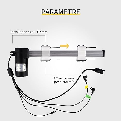 Miniatura 4 de Mulin Electric Motor reclinable eléctrico de repuesto con cable modelo ML8-382 Actuador lineal para sofá, silla elevadora, sofá, asiento de masaje