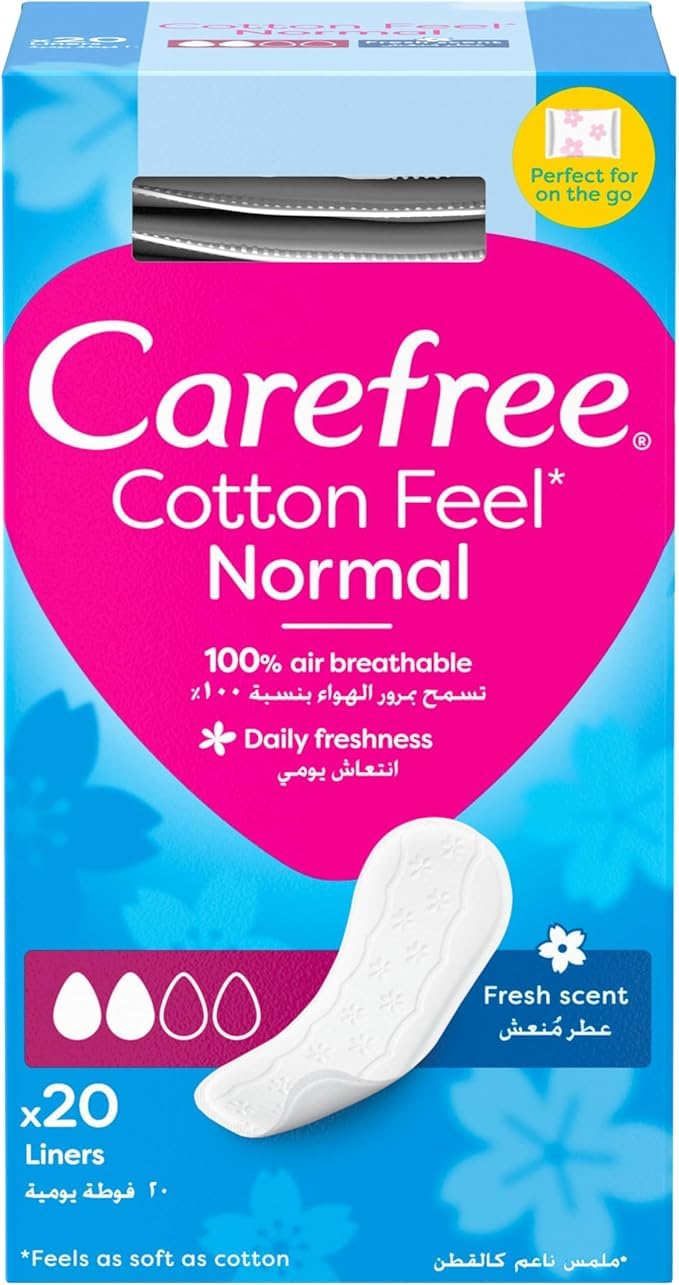 Carefree Cotton Feel Normal Fragancia Fresca Protegeslips (40 + 4 unidades), protegeslips absorbentes y transpirables sin fragancia, protege slips para todo tipo de braguitas — view 9