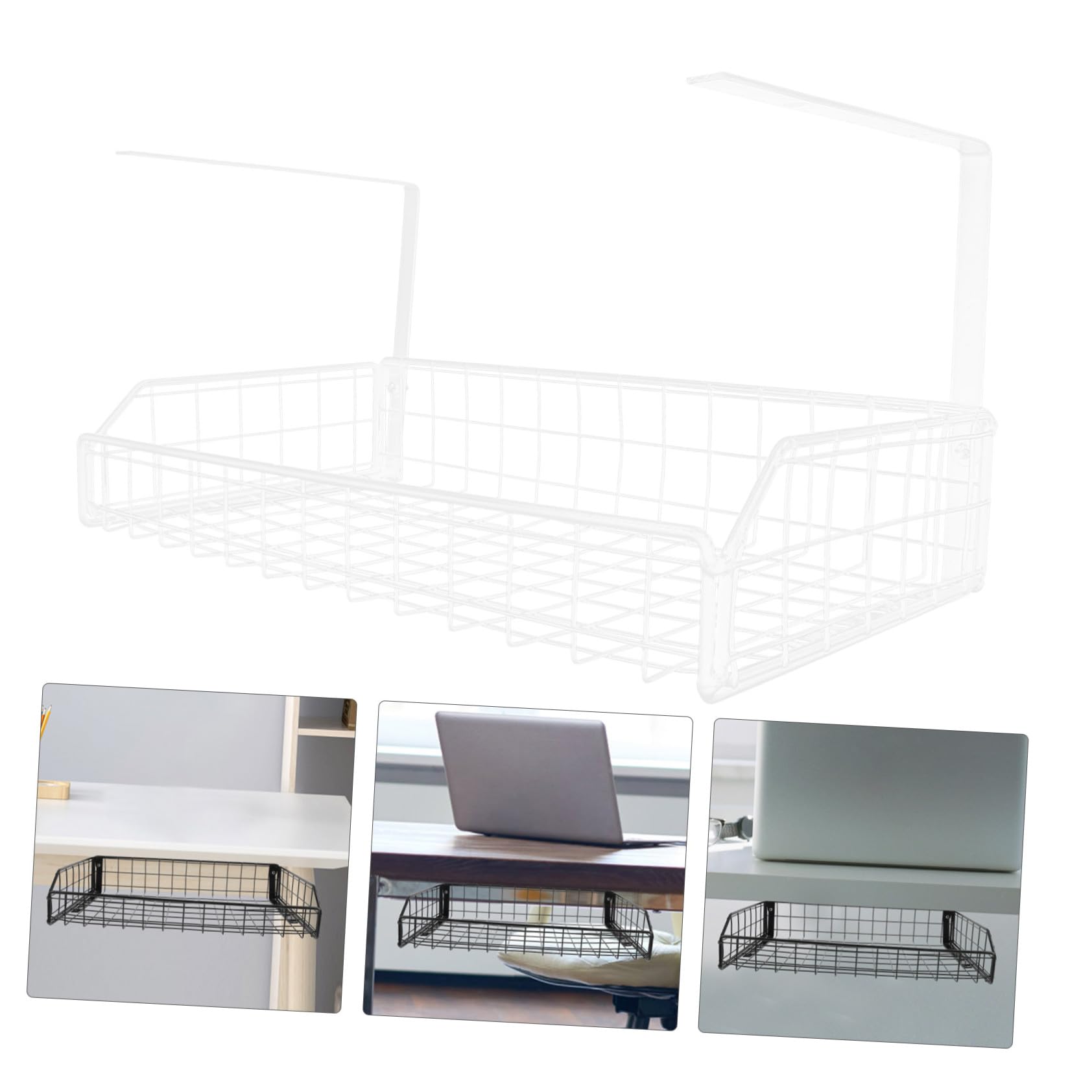 Organisateur de Câbles de Bureau Blanc en Fer Gestion des Câbles Bureau Stabilité et Espace de Travail