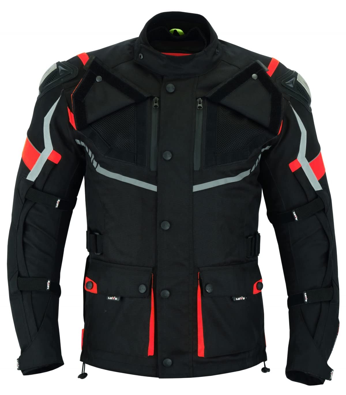 LOVO - Chaqueta Moto Tricapa 4 Estaciones Hombre - Cazadora Moto Hombre con Protecciones - Diseñada para Motoviajeros que Buscan Comodidad y Seguridad - Uso en Verano, Invierno y Climas Cambiantes