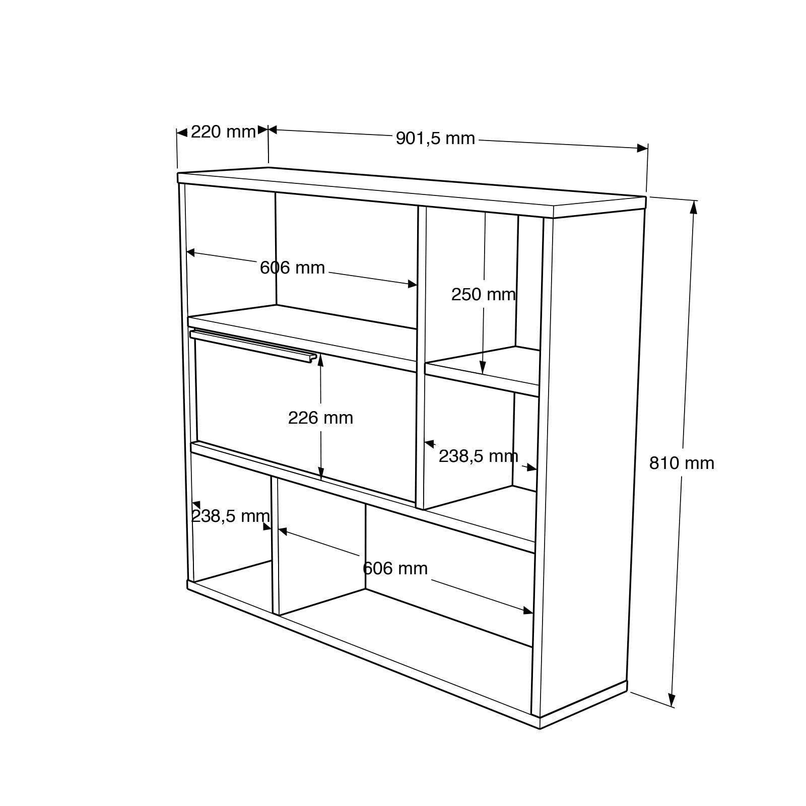 Deconation - Estantería de pared para almacenaje (MDF melaminado, 90,1 cm)