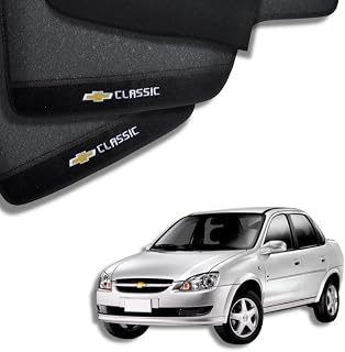 Jogo de Tapetes Automotivos Emborrachados para Corsa Classic 2003-2004 - 2005-2006 - 2007-2008 - 2009-2010 - 2011-2012 - 2013-2014 - 2015-03 peças