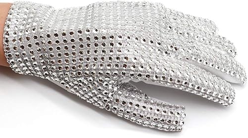 Miniatura 2 de Guantes de lentejuelas con diamantes de imitación para adultos, guantes de disfraz brillantes para fiestas, espectáculos, Halloween, Navidad